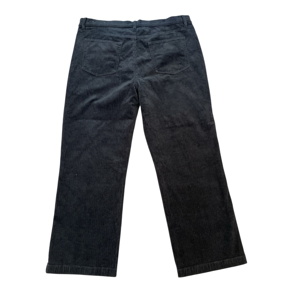 NWT LOFT Slate Gray Corduroy Wide-Leg Pants – Size 18 (34/18) - Picture 3 of 6